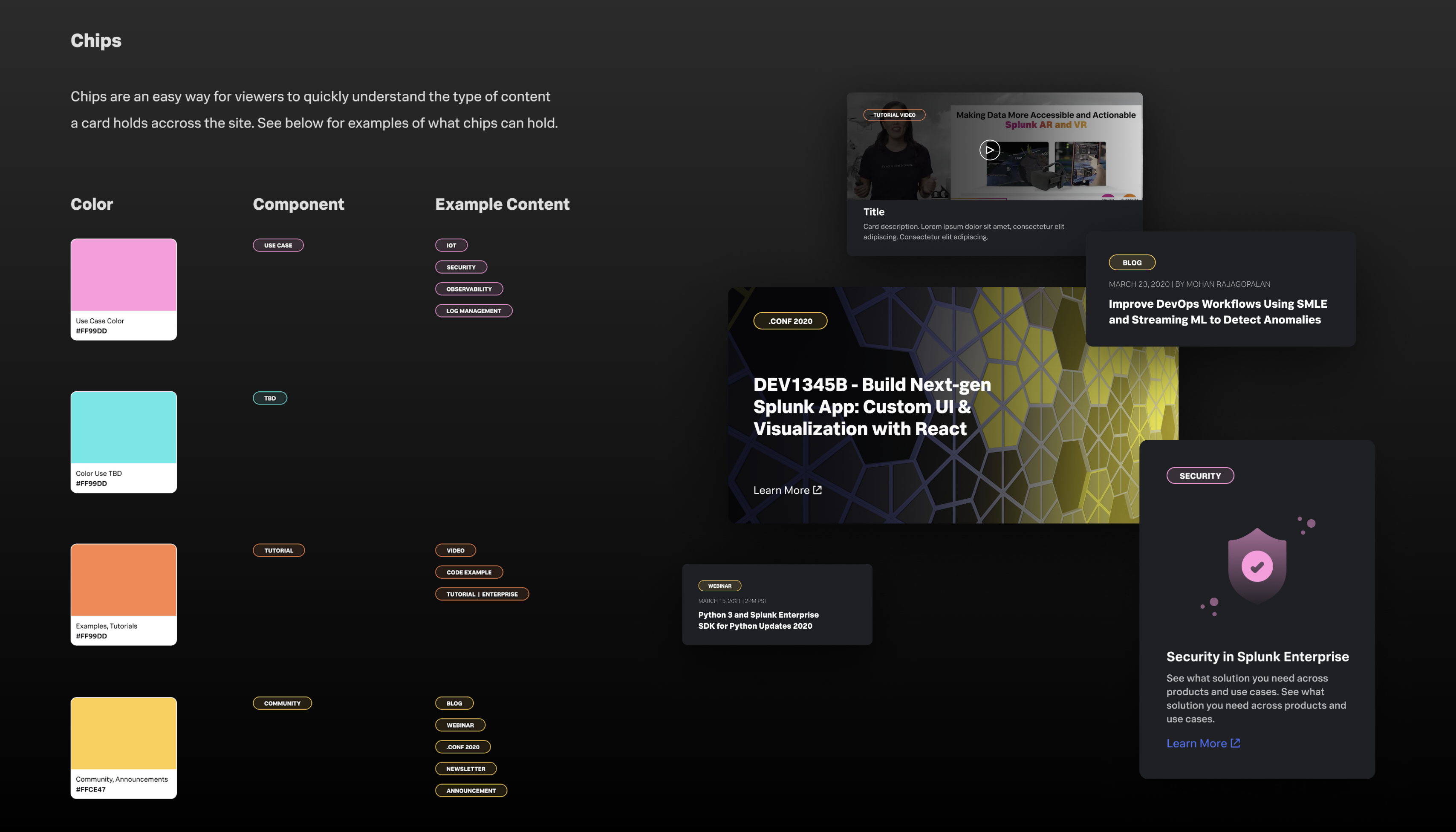 Splunk Developer Portal screenshot